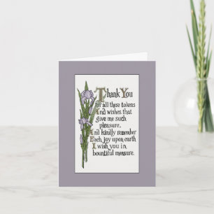 Thank You for Your Good Wishes Card