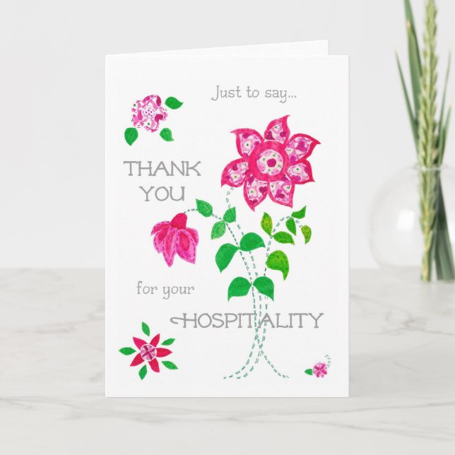 Thank You for Your Hospitality Card (Front)