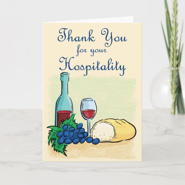 Thank You for your Hospitality Card (Front)