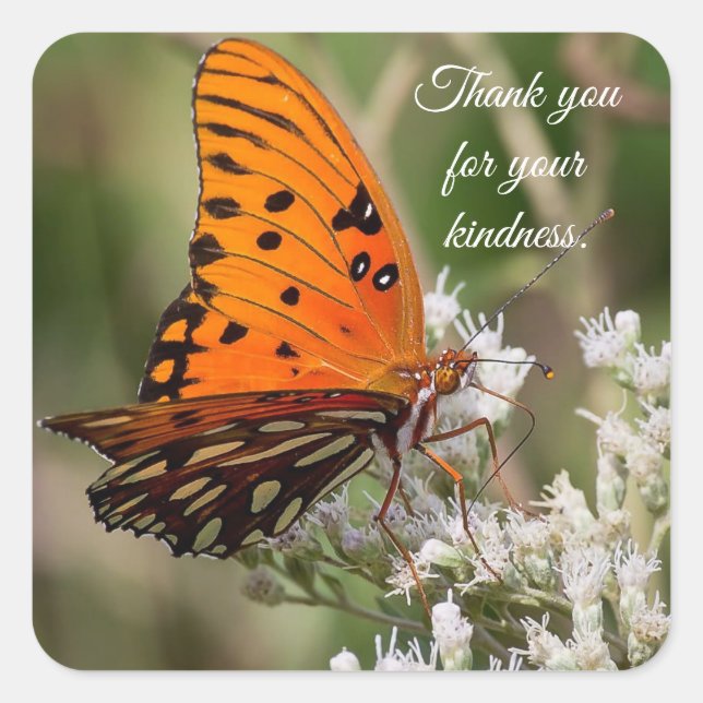 Thank You For Your Kindness Square Sticker (Front)