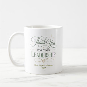 Thank You For Your Leadership Personalized Coffee Mug