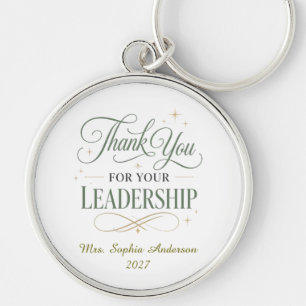 Thank You For Your Leadership Personalized Keychain
