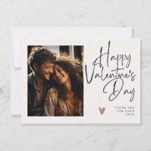 Thank You For Your Love Photo Valentine Card