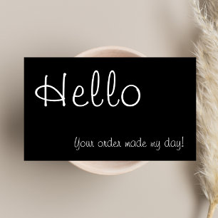 Thank you for your Oder Black & White Discount Card