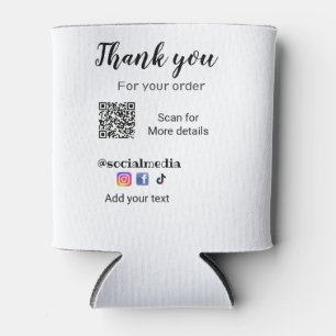 Thank you for your order add q r contact details s can cooler