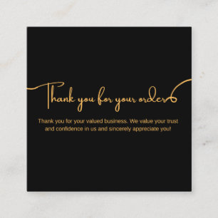 Thank You For Your Order Business Cards