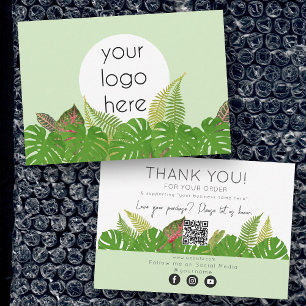 Thank You For Your Order Business Greenery Card