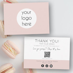 Thank You For Your Order Business Pink Card