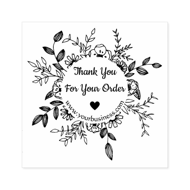 Thank You For Your Order Business Rubber Stamp (Imprint)