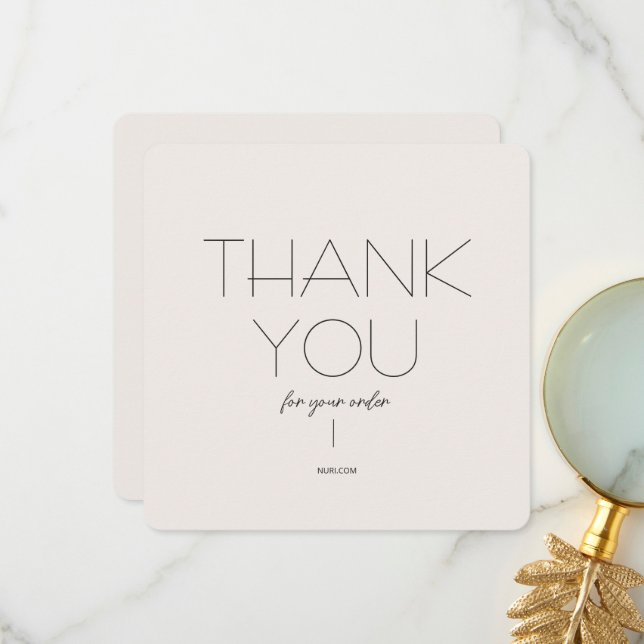 Thank You For Your Order Card, Small Business Card (Front/Back In Situ)