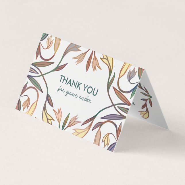 THANK YOU for your ORDER Chic Elegant Lily Frame  Business Card (Front)