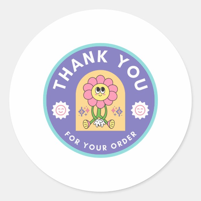 THANK YOU for your order Classic Round Sticker (Front)