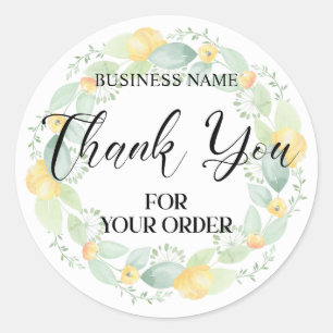 Thank You For Your Order Classic Round Sticker