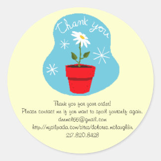 Thank you for your order classic round sticker