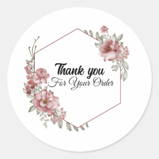 Thank you for your order classic round sticker
