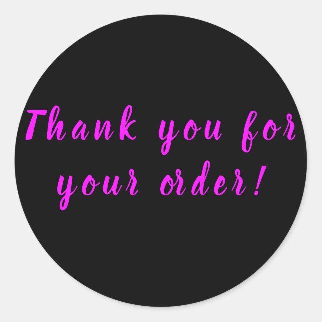 Thank You for your order Classic Round Sticker (Front)
