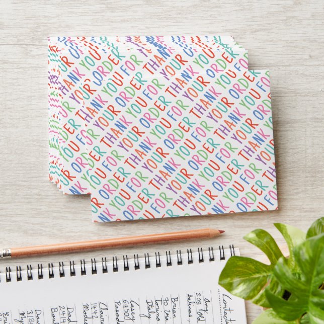    Thank You For Your Order Colourful Simple Moder Envelope (Stacked)