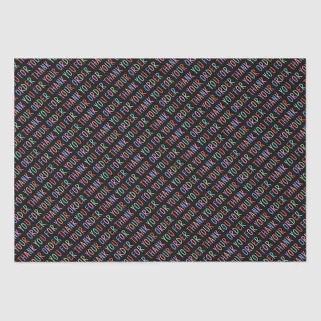    Thank You For Your Order Colourful Simple Moder Tissue Paper (Front)