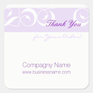 Thank you for your order Corporate D White Sticker