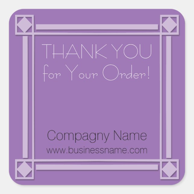 Thank you for your order Corporate Sticker (Front)