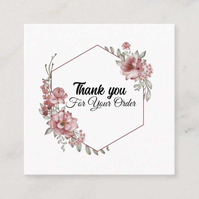 Thank you for your order enclosure card (Front)