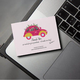 Thank You for Your Order  Fun Floral Colourful Card