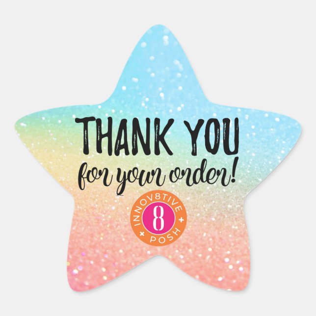Thank you for your order Innov8tive Posh Star Sticker (Front)