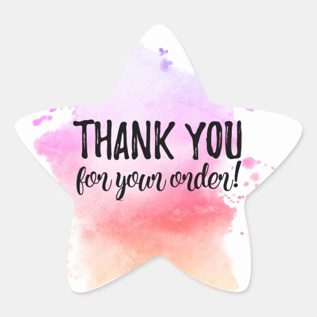 Thank you for your order label (Front)
