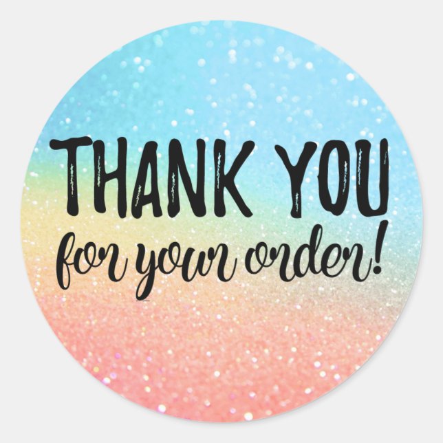 Thank you for your order label (Front)