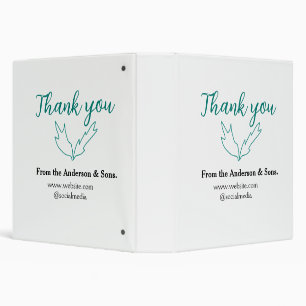 Thank you for your order leaf website company name binder