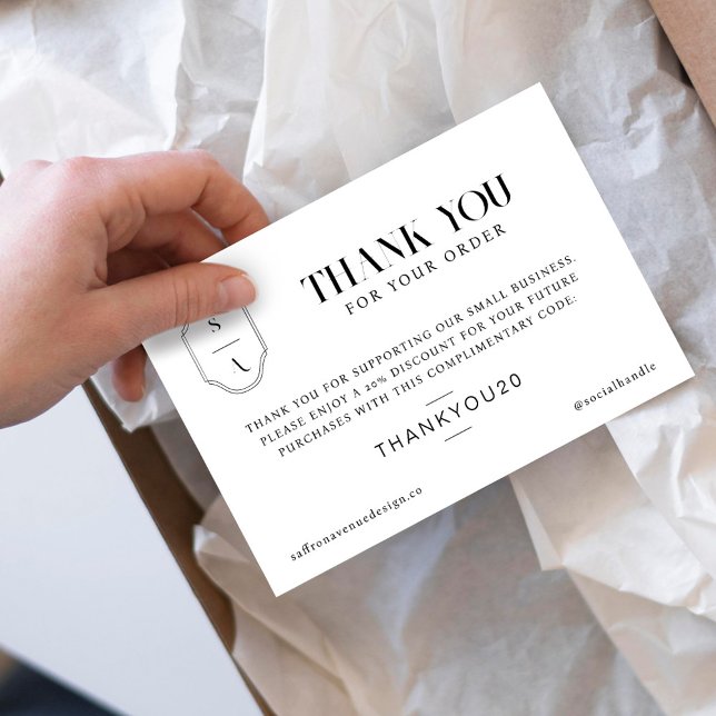 Thank you for your Order Minimal Custom Monogram (Creator Uploaded)