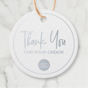 Thank you for your Order Modern Script Your Logo Favour Tags