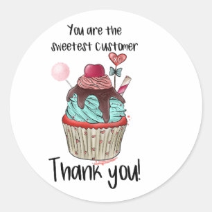 Thank You for Your Order Muffin Sticker