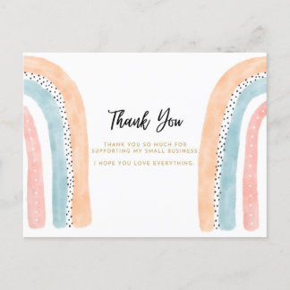 Thank you for your order Package Insert Postcard