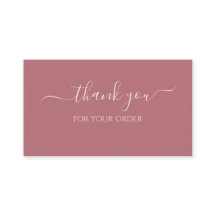 Thank You For Your Order Rose Gold