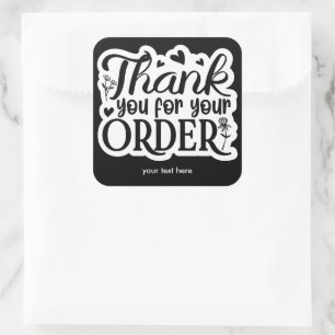 Thank you for your order sticker