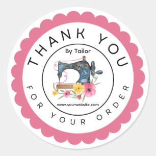 Thank You For Your Order Tailor & Dressmaker Classic Round Sticker