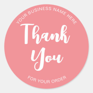 Thank you for your order typography classic round  sticker