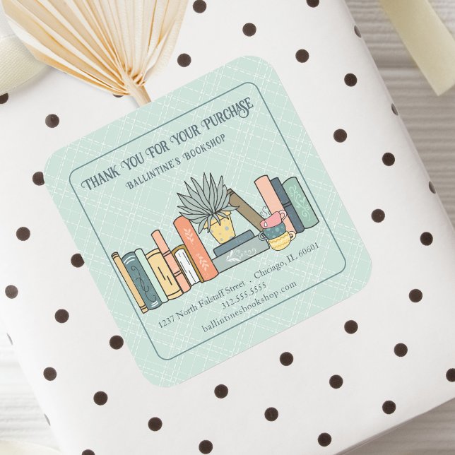 Thank You For Your Purchase Book Related Business Square Sticker (Creator Uploaded)