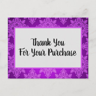 Thank You for Your Purchase Business Postcard