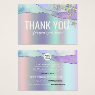 Thank You For Your Purchase Customer Discount Card