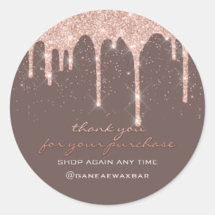 Thank You For Your Purchase Drips Retail Boutique Classic Round Sticker