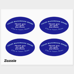 Thank You For Your Purchase on Blue Oval Sticker