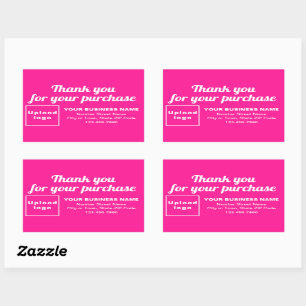 Thank You For Your Purchase on Pink Sticker