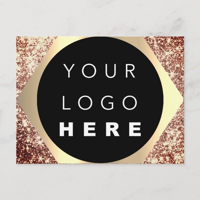 Thank you for your purchase rose Gold logo Postcard (Front)