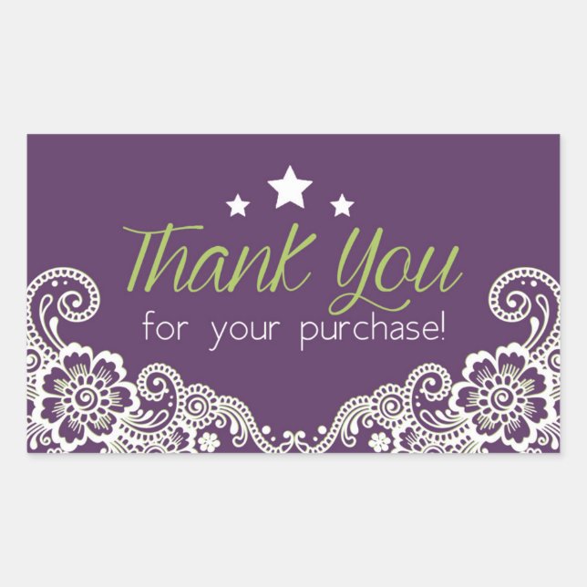 Thank you for your purchase sticker (Front)