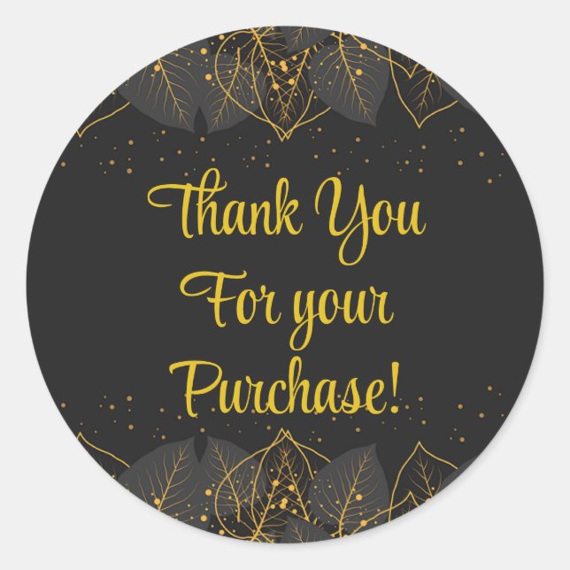 Thank you for your purchase stickers (Front)