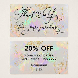 thank you for your purchase white opal