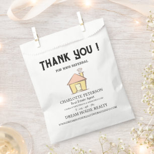 Thank You For Your Referral Real Estate Agent  Favour Bag