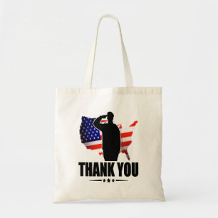 Thank You for your Service American Flag Tote Bag